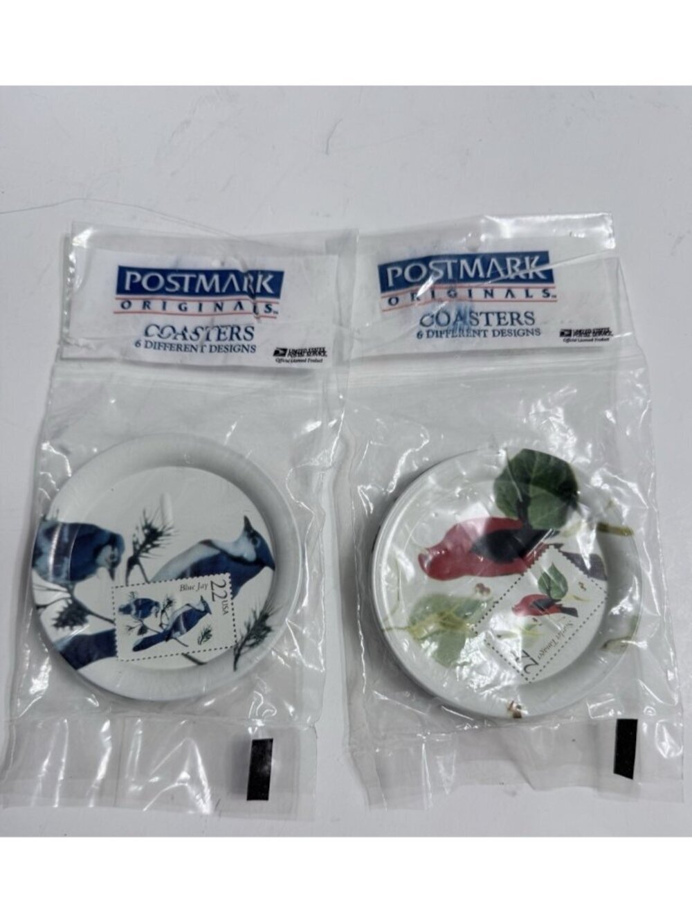 2 Sets Vintage USPS Metal Bird Coasters '87-'99 ? New 6 Coasters Per PK